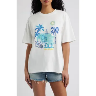 Kulani Kinis Boyfriend Graphic T-Shirt in Shell Spritz at Nordstrom, Size X-Small