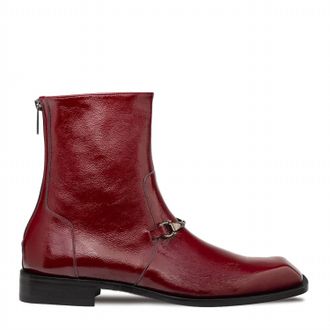 Mezlan Mens Buscemi Hi-Shine Boot In Burgundy