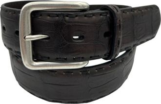 Paolo Vitale Belts, unisex, Brown, 110 CM, Hand-stitched Belt