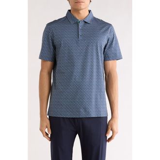 Bugatchi Vincent OoohCotton Geo Print Polo in Navy at Nordstrom Rack, Size Xx-Large