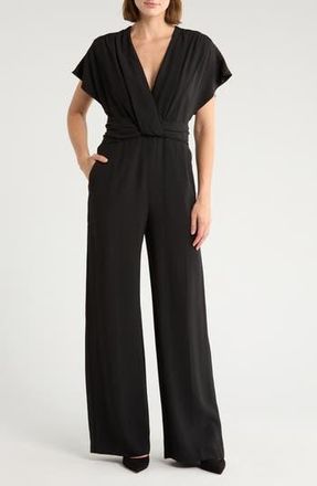 BOSS Debasa Ruched Jumpsuit in Black at Nordstrom Rack, Size 4