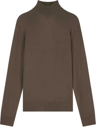 Giorgio Armani Slim-Fit Sweater In Plain Knit Virgin Wool