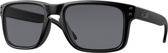 Oakley OO9102 Sunglasses Bundle: OO 9102 HOLBROOK 9102E5 Holbrook Matte Black Grey and Small Black leash Accessory kit