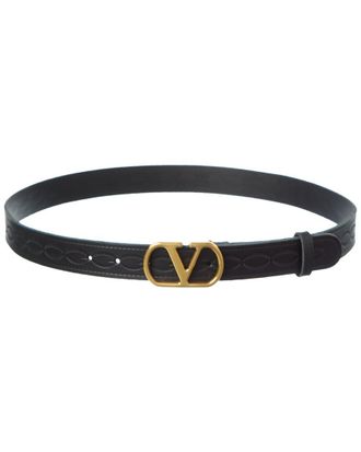Valentino Vlogo Signature Leather Belt