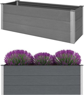 vidaXL Garden Raised Bed wpc 150x50x54 cm Grey Vidaxl