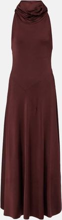 Victoria Beckham Abito midi in jersey con cappuccio