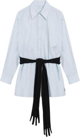 Maison Margiela Camisa Desestructurada con Guantes Integrados - Blouses & Shirts - Mujer - Azul - S