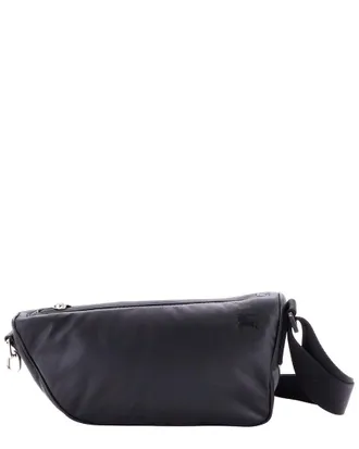 Burberry Black Sheep Leather Shield Messenger Bag Medium (Authentic Pre-Loved)