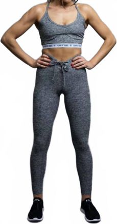 YEAR OF OURS Stretch Football Legging In Heathered Grey