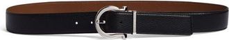 Ferragamo Donna Reversible Leather Belt in Nero New Cognac at Nordstrom, Size 100
