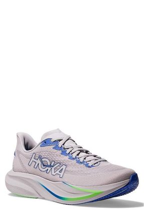 Hoka One One Mach 7 Running Shoe in Ash Grey /Cobalt Blue at Nordstrom, Size 10.5
