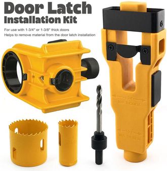 OEM Nuevo Kit Profesional: Plantilla De Perforaci&oacute;n Para Cerraduras De Pomo + Herramienta De Embutir Para Pestillos - Para Puertas De Madera Y Metal (nara