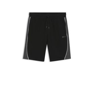 BOSS Contrast-piping shorts in a cotton blend
