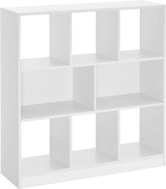 Vasagle Estanter&iacute;a de pie con 8 compartimentos de color blanco