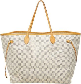 Louis Vuitton Ivory White Pvc Leather Shoulder Bag Tote Bag (Pre-Owned)