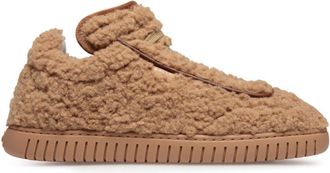 Bally Player Parrel faux-shearling sneakers - women - Rubber/Fabric/Artificial Fur/Calf Leather - 36 - Brown