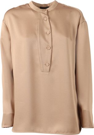 Emporio Armani Silky Band Collar Shirt