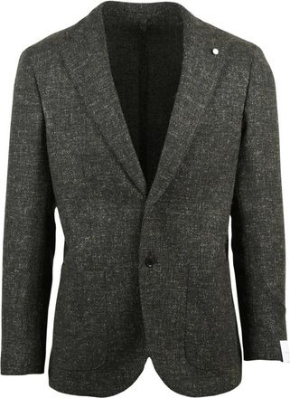 Luigi Bianchi Mantova Giacca Stondata - Heren - Blazers - Groen - M - Wol - Jassen
