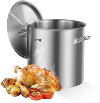 OEM Olla Grande De Acero Inoxidable De 50,1 L, Olla Para Salsa Con Tapa Y Asa, Olla Comercial Resistente, Tratamiento De Lijado, Para Eventos De Grupos Gr