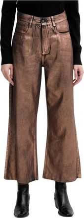 Benetton Wide Jeans - Dames - Loose Fit Jeans - Bruin - W29 - Katoen - Jeans