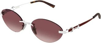 Gucci Zonnebril - Dames - Zonnebrillen - Grijs - 58 MM - Accessoires
