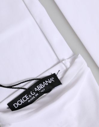 Dolce & Gabbana White Nylon Fingerless Elbow Length Mitten Womens Gloves (Pre-Owned)