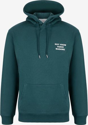 Drôle de Monsieur Kapuzensweatshirt aus Baumwolle Le Hoodie Slogan