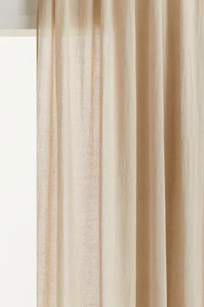 H&M 2er-Pack Vorh&auml;nge aus Leinenmix - Hellbeige