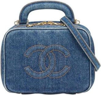 Chanel Pre-owned Denim chanel-bags - Dames - Vintage Handtas - Blauw - ONE Size - Denim - Vintage