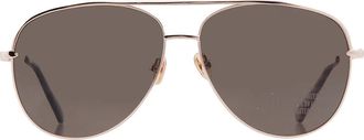 Frye 44094FRY710 POL Polarized Smoke Pilot Ladies Sunglasses 10254838.FRY GLDSMK