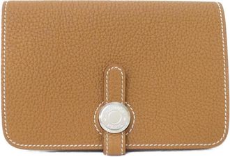 Herm&egrave;s Gold Togo Leather Wallet (Bi-Fold) (Pre-Owned)