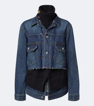 sacai Paneled denim jacket