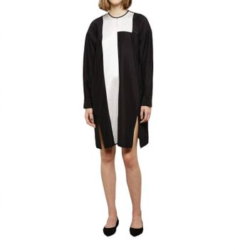 Zero + Maria Cornejo Ire Colorblock Dress In Black