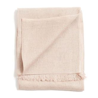 Studio Variously Hand Woven Linen Scarf in Oat at Nordstrom