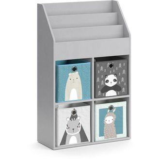 Vicco Estanter&iacute;a Infantil Luigi, Gris, 72 X 114.2 Cm Con 4 Cajones Plegables