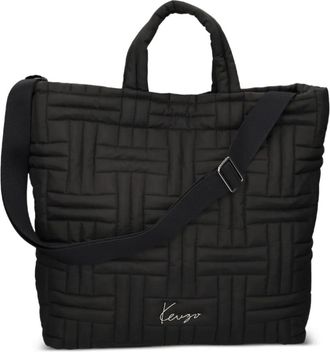 Kenzo Borsa tote con placca logo - Nero