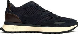 HUGO BOSS Mens Jonah Runn Trainers - Blue Suede - Size UK 11