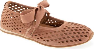 Gentle Souls Annalise Mary Jane Flat in Mocha Suede at Nordstrom, Size 8.5