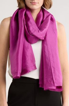 Eileen Fisher Washed Silk Scarf in Grape at Nordstrom Rack