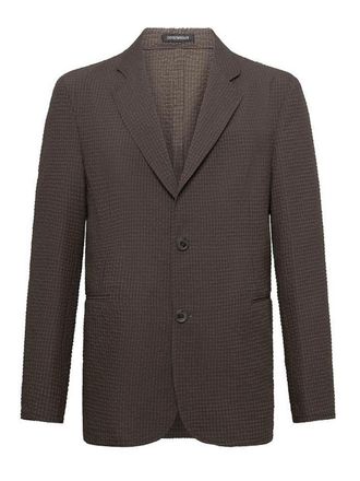 Emporio Armani Single-Breasted Brown Blazer