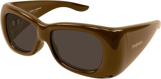 Saint Laurent Sunglasses, unisex, Brown, Size: 61 MM Howl Sunglasses