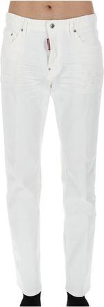 Dsquared2 Slim-Fit White Denim Jeans