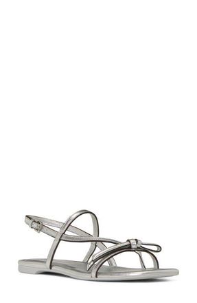 Kate Spade New York loop metallic ankle strap sandal in Silver at Nordstrom, Size 6.5