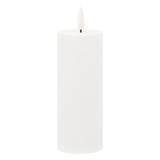 Melrose International FIA Wick White Pillar Candle (Set of 4) - White