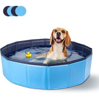 OEM Piscina Para Perros, Ba&ntilde;era R&iacute;gida, Ba&ntilde;era Plegable Para Gatos Peque&ntilde;os Y Grandes, 120 X 30 Cm, M, Azul