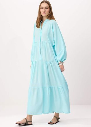 Trendyol Modest Dames Groen Etnisch patroon Maxi Lang Casual A-lijn Modest Jurken
