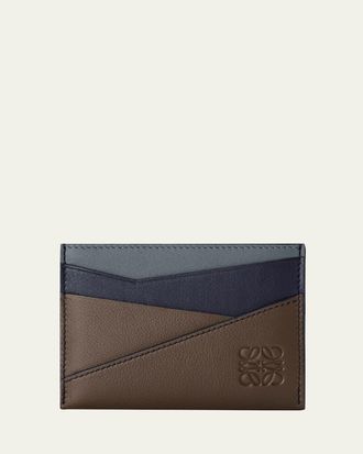 Loewe Mens Puzzle Calfskin Card Holder