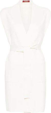 Max Mara Gilet con cintura - Bianco