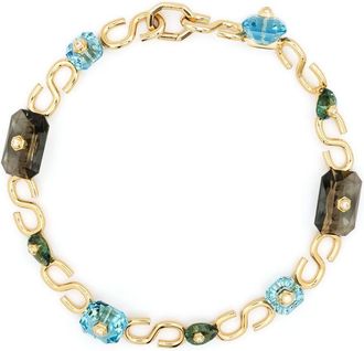 Swarovski Numina embellsihed necklace - women - Brass/glass - One Size - Gold