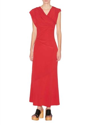 Isabel Marant Kidena Dress In Scarlet Red